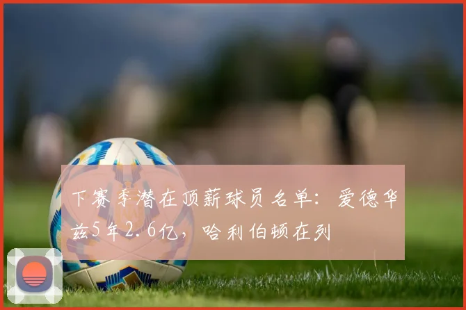 下赛季潜在顶薪球员名单:爱德华兹5年2.6亿,哈利伯顿在列
